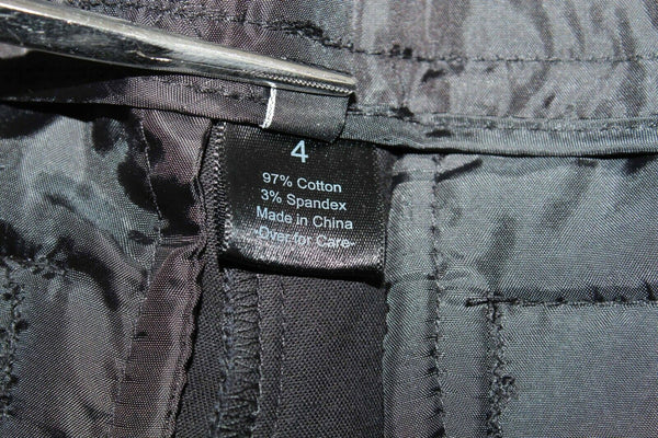The Limited Drew? Sz 4 X 10 Black Cotton Blend Cuffed Walking Short