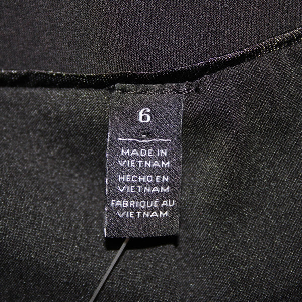 White House Black Market NEW $140 Sz 6 Black Zipper Pkt Poly Spandex Moto Jacket