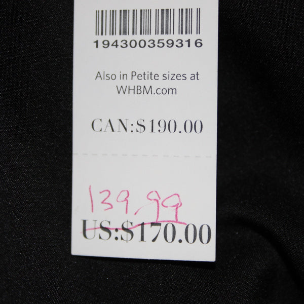 White House Black Market NEW $140 Sz 6 Black Zipper Pkt Poly Spandex Moto Jacket