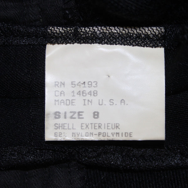 Bogner Pant Ski Vtg Sz 8 x 26 Black Zipper Stirrup Nylon Elastane Pant