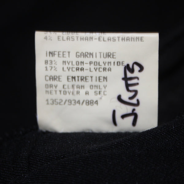 Bogner Pant Ski Vtg Sz 8 x 26 Black Zipper Stirrup Nylon Elastane Pant
