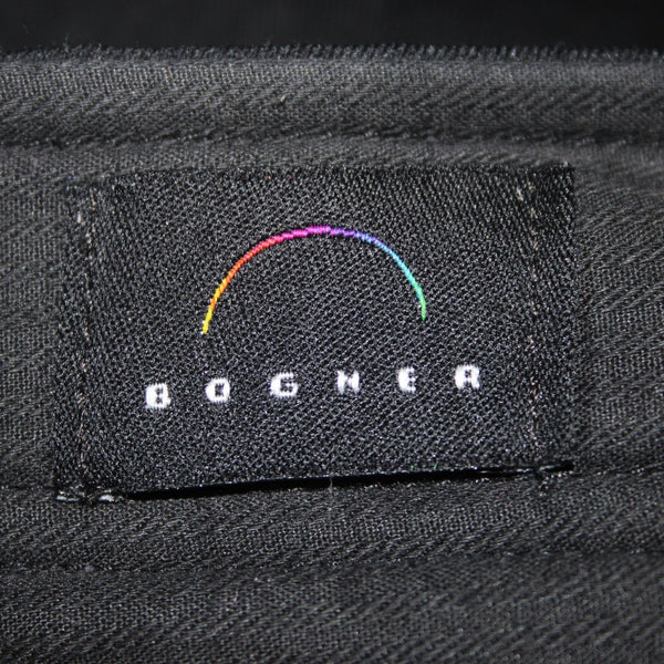 Bogner Pant Ski Vtg Sz 8 x 26 Black Zipper Stirrup Nylon Elastane Pant
