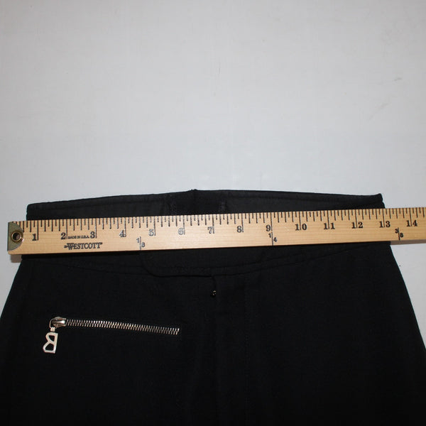 Bogner Pant Ski Vtg Sz 8 x 26 Black Zipper Stirrup Nylon Elastane Pant