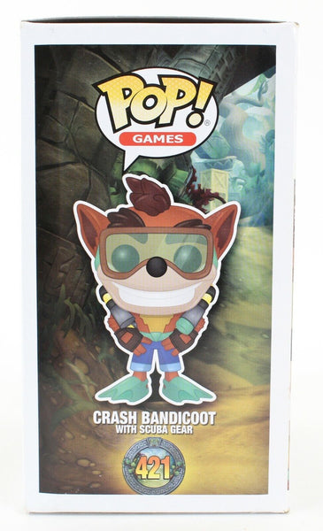 Funko Pop 2018 Crash Bandicoot #421 With Scuba Gear 4" Vinyl Figure