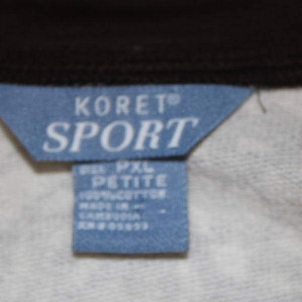 Koret Sport Jacket Sz PXL Wild Wish Brown Gold Multi Zip Up 100% Cotton Jacket