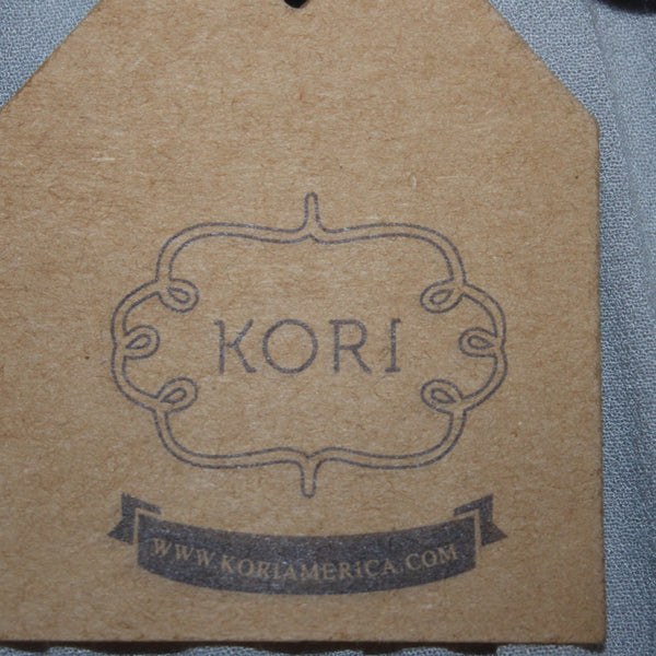 Kori America Romper NEW Sz M x 2 Gray Embordered Sleeve Ruching 100% Rayon