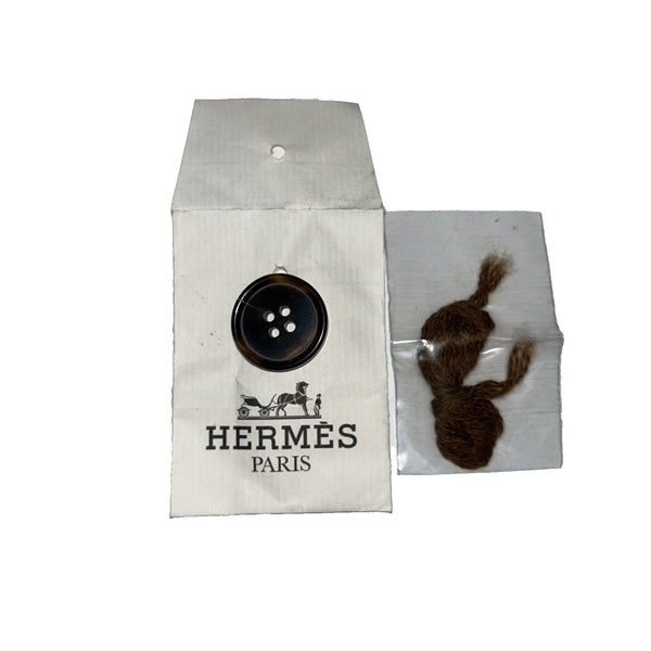 Hermes Paris Brown Thread And Button Repair Kit