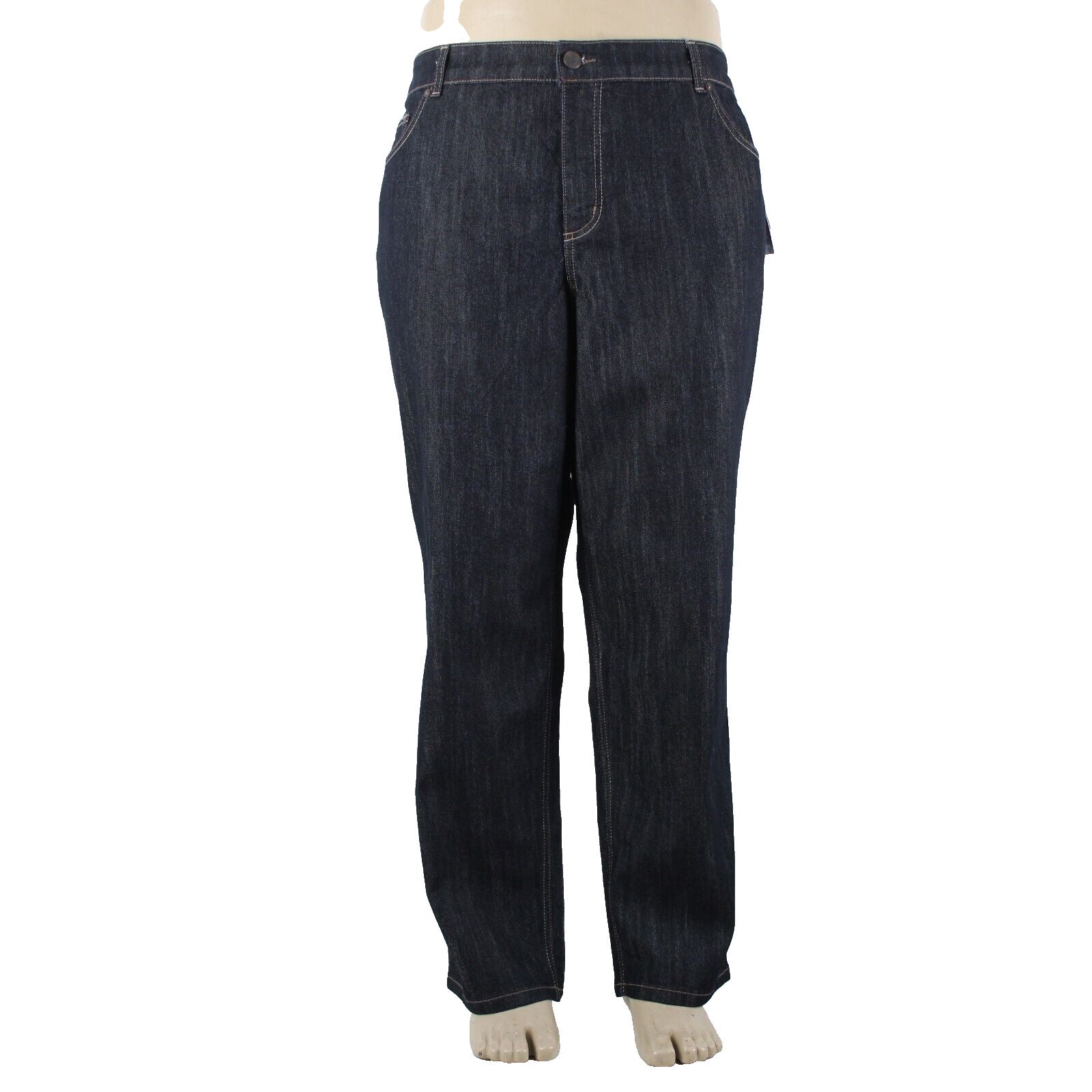 JMS NEW Short Sz 24WS x 28 Dark Blue Denim Pockets Straight Cotton Poly Jeans