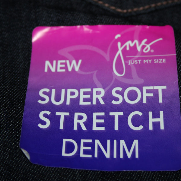 JMS NEW Short Sz 24WS x 28 Dark Blue Denim Pockets Straight Cotton Poly Jeans