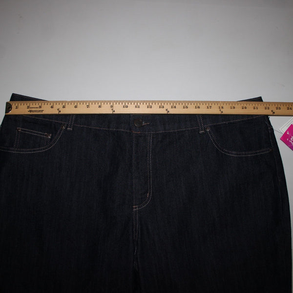 JMS NEW Short Sz 24WS x 28 Dark Blue Denim Pockets Straight Cotton Poly Jeans