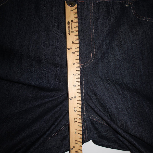 JMS NEW Short Sz 24WS x 28 Dark Blue Denim Pockets Straight Cotton Poly Jeans