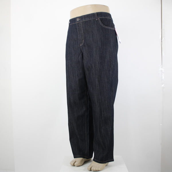 JMS NEW Short Sz 24WS x 28 Dark Blue Denim Pockets Straight Cotton Poly Jeans