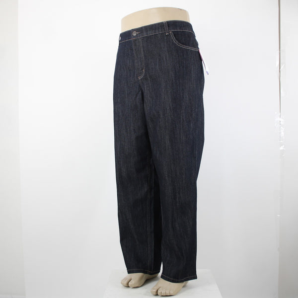 JMS NEW Short Sz 24WS x 28 Dark Blue Denim Pockets Straight Cotton Poly Jeans