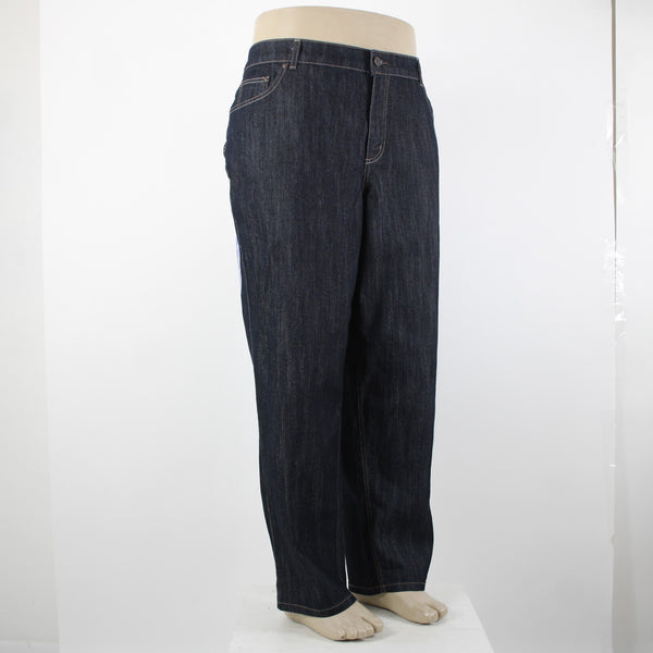 JMS NEW Short Sz 24WS x 28 Dark Blue Denim Pockets Straight Cotton Poly Jeans