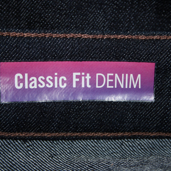 JMS NEW Short Sz 24WS x 28 Dark Blue Denim Pockets Straight Cotton Poly Jeans
