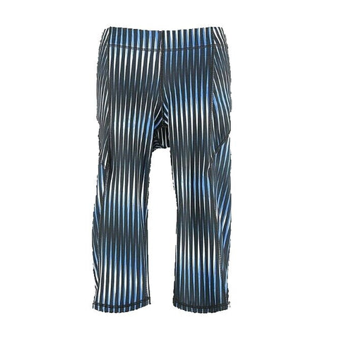 Ivy Park S x 16 Black Blue White Polyester Elastane Nylon Active Capri Pant