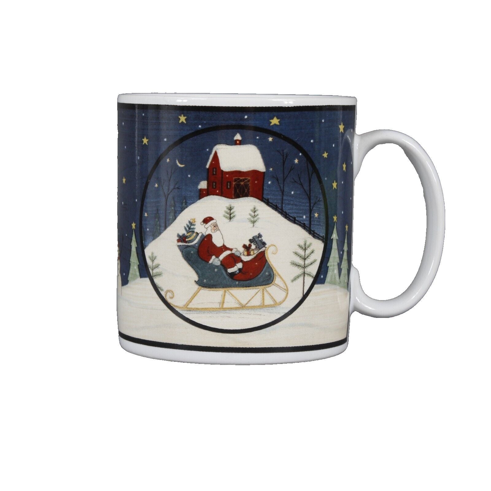 Warren Kimble Sakura 3.5" Home For The Holidays 2001 Santa Coffee Cup