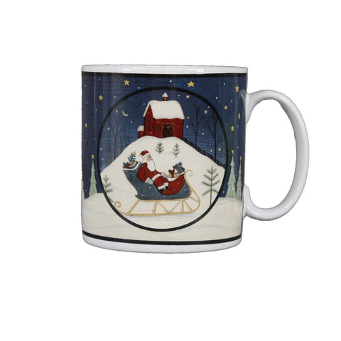 Warren Kimble Sakura 3.5" Home For The Holidays 2001 Santa Coffee Cup