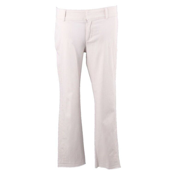 Ann Taylor LOFT NEW $60 Sz 6 x 27 GF Chino Tan Embroidered Raw Edge Pant
