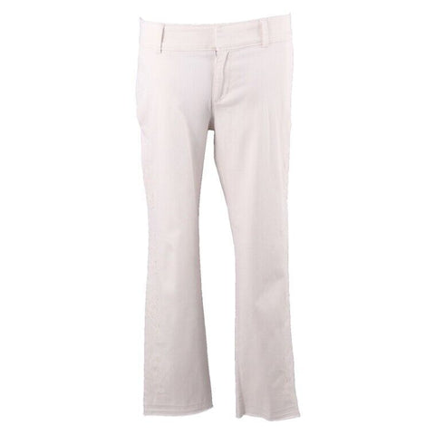 Ann Taylor LOFT NEW $60 Sz 6 x 27 GF Chino Tan Embroidered Raw Edge Pant