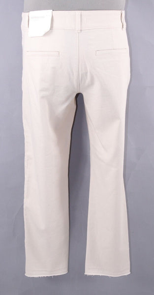 Ann Taylor LOFT NEW $60 Sz 6 x 27 GF Chino Tan Embroidered Raw Edge Pant