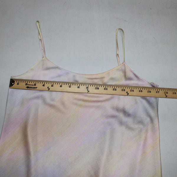 Vince Top NEW $100 Sz M Pink Yellow Multi Colored Sheer 100% Polyester Top