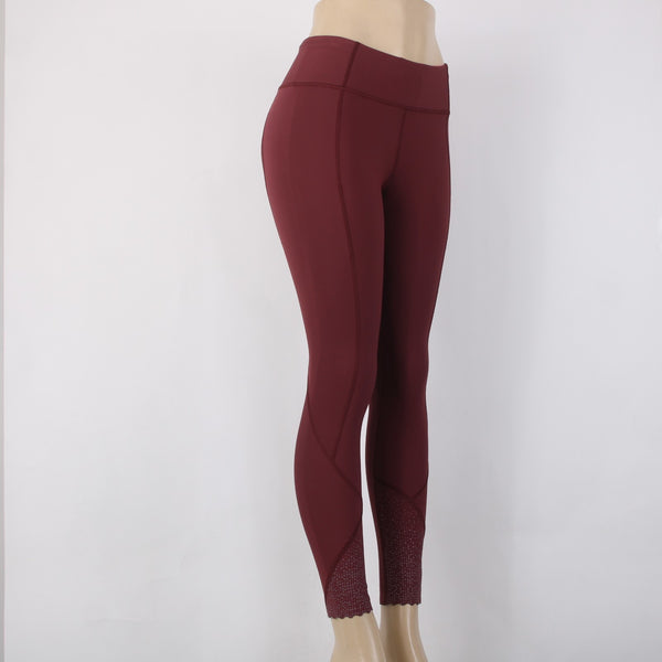 Lululemon AW Pant Sz 6 x 25 Brick Red Pink Pull On Nylon Lycra Elastane AW Pant