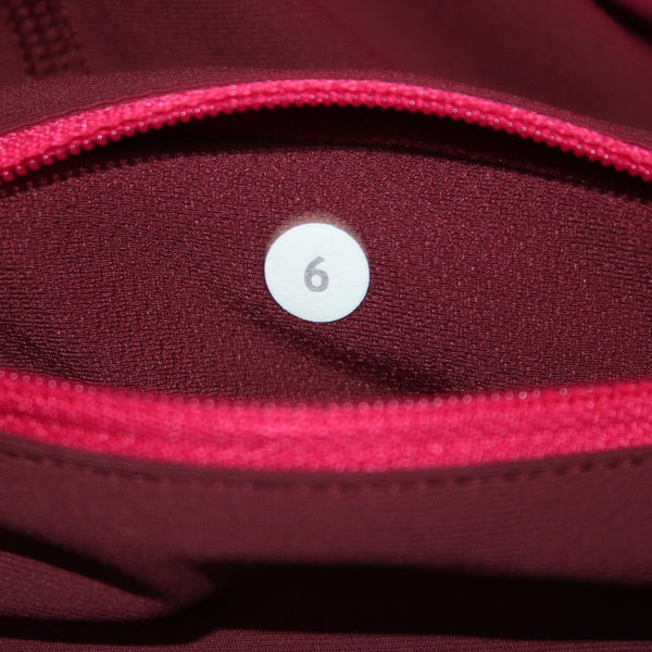 Lululemon AW Pant Sz 6 x 25 Brick Red Pink Pull On Nylon Lycra Elastane AW Pant