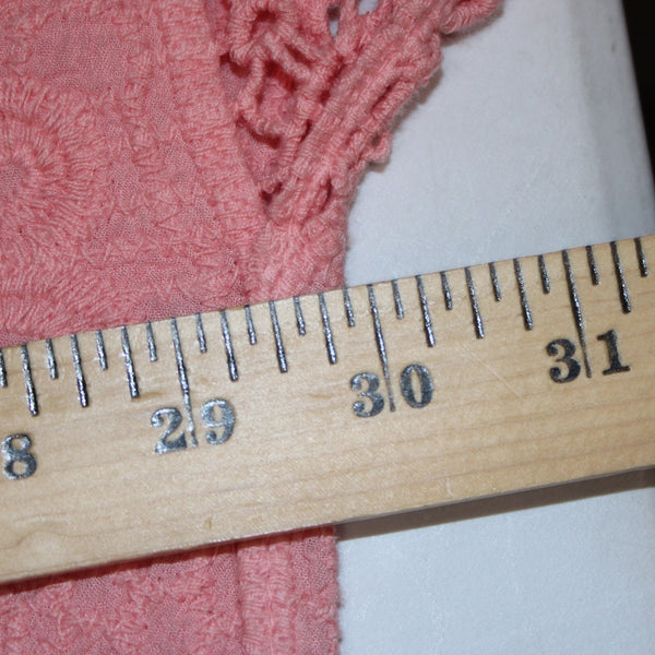 Lane Bryant Top NEW $60 Sz 26/28 Pink Embroidered Tie Cotton Rayon Top