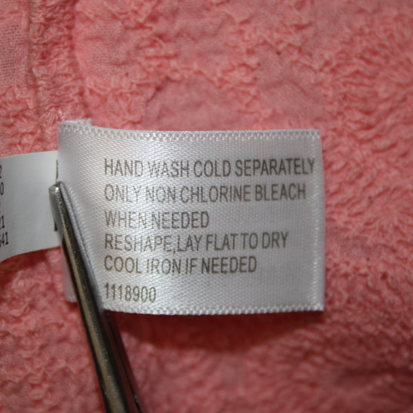 Lane Bryant Top NEW $60 Sz 26/28 Pink Embroidered Tie Cotton Rayon Top