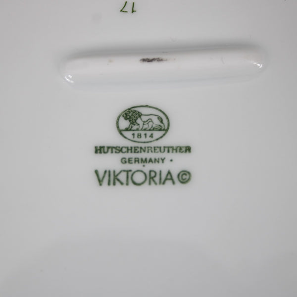 Hutschenreuther Viktoria White Peach Gold 8.5" x 8.5" x 2" Scalloped Emboss Bowl