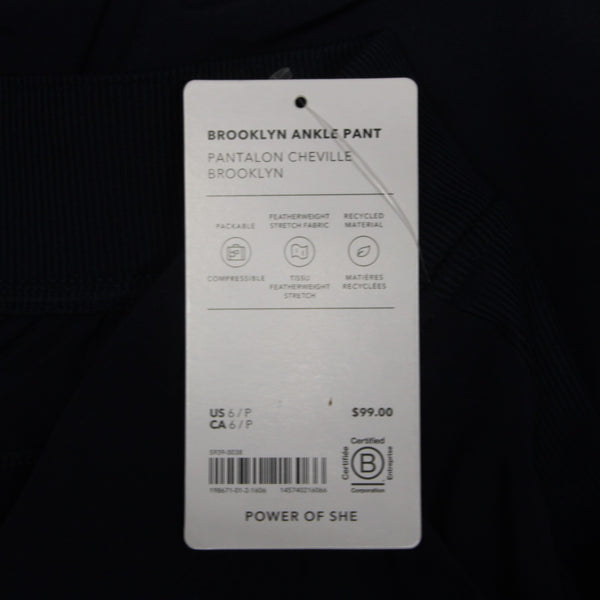 Athleta AW Capri Pant NEW Sz 6P x 26 Navy Blue Brooklyn Ankle AW Capri Crop Pant