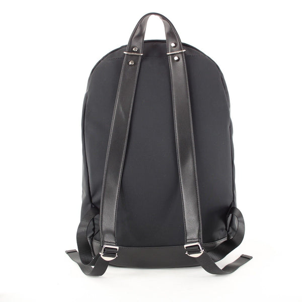 Haerfest 18 x 14 Black Silver Pockets Mercedes Benz Logo Nylon Leather Backpack