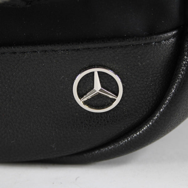 Haerfest 18 x 14 Black Silver Pockets Mercedes Benz Logo Nylon Leather Backpack