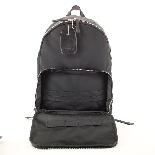 Haerfest 18 x 14 Black Silver Pockets Mercedes Benz Logo Nylon Leather Backpack