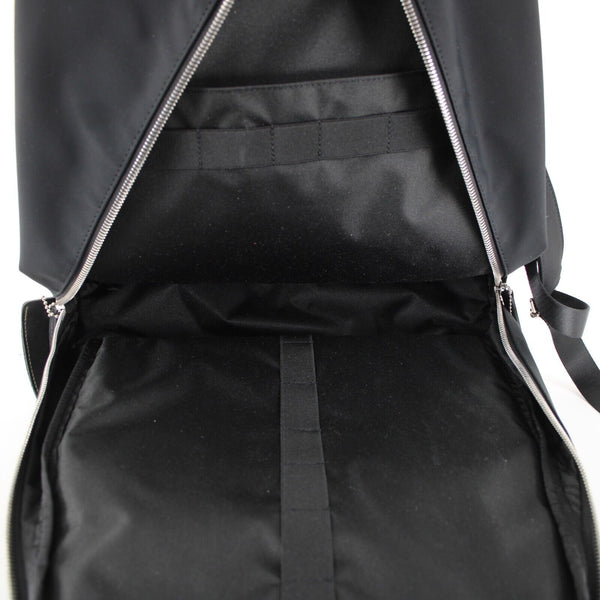 Haerfest 18 x 14 Black Silver Pockets Mercedes Benz Logo Nylon Leather Backpack