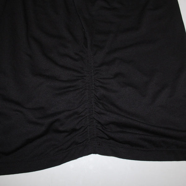 Sophie Max Top NEW $35 Basics Sz L Black Ruched Batwing Viscose Spandex Top