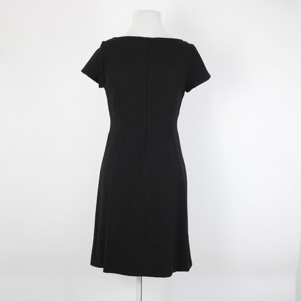 White House Black Sz 2 Black Silver Short Sleeve Rayon Nylon Spandx Classy Dress