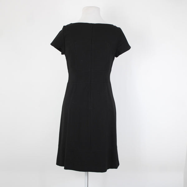 White House Black Sz 2 Black Silver Short Sleeve Rayon Nylon Spandx Classy Dress