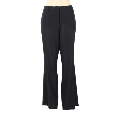 Akris Punto Pant Sz 10 x 30 Black Pockets Sheer 100% Wool Pant