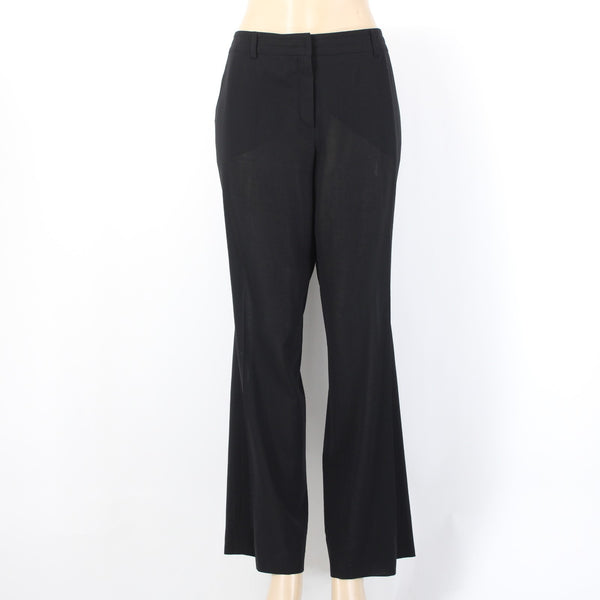 Akris Punto Pant Sz 10 x 30 Black Pockets Sheer 100% Wool Pant
