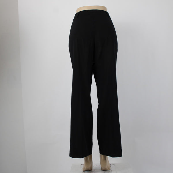 Akris Punto Pant Sz 10 x 30 Black Pockets Sheer 100% Wool Pant