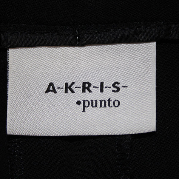 Akris Punto Pant Sz 10 x 30 Black Pockets Sheer 100% Wool Pant
