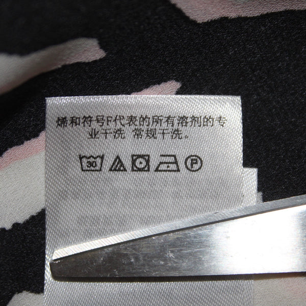 DKNY Top NEW $69 Sz 3X Black White Pink Collared Flutter Sleeve 100% Poly Top