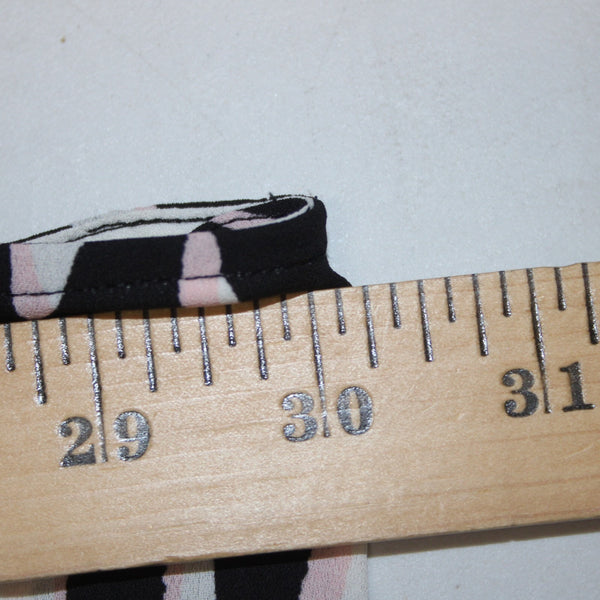 DKNY Top NEW $69 Sz 3X Black White Pink Collared Flutter Sleeve 100% Poly Top