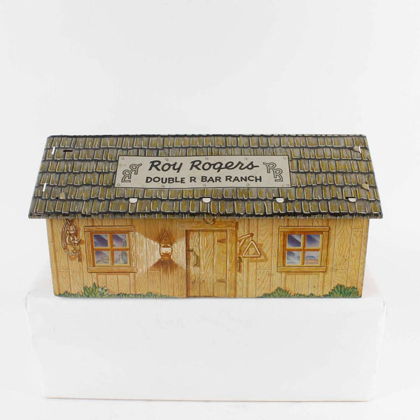 Marx Vintage Roy Rogers Double R Bar Ranch 11 x 5 x 6 Painted Tin Barn