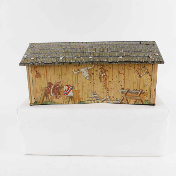 Marx Vintage Roy Rogers Double R Bar Ranch 11 x 5 x 6 Painted Tin Barn