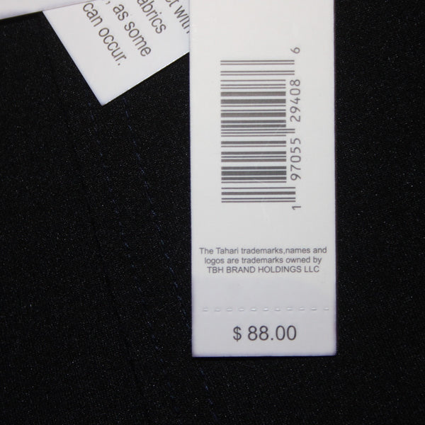 Tahari Jacket NEW $88 Sz XS Navy Blue Pockets Zipper Faux Leather Polyester