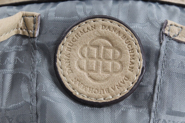 Dana Buchman 12 x 7 Tan Multi Faux Reptile Zip Top Flap Over Pocket Purse