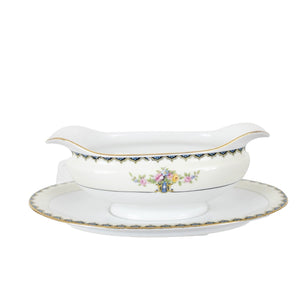 Noritake 10 X 6 Romeo Cream Floral Gravy Boat